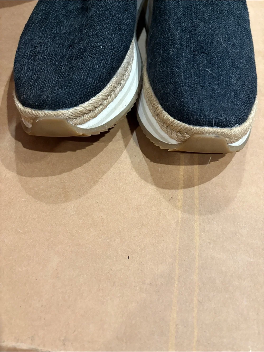 TOMS Black Canvas Slip-On Loafers